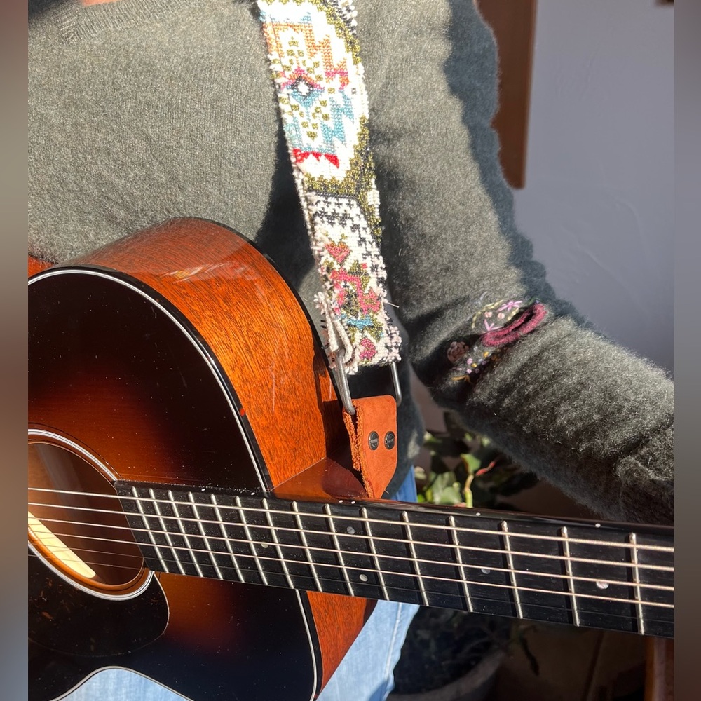 Bohemian Embroidered Custom Guitar Strap